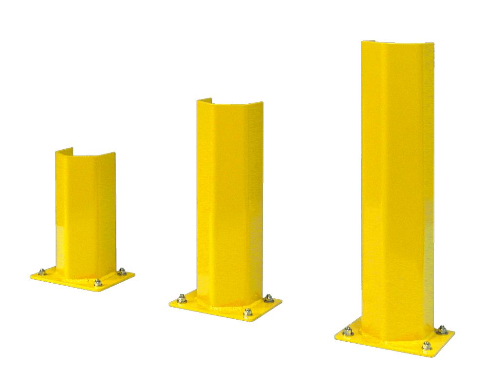 welded rail system post protectors