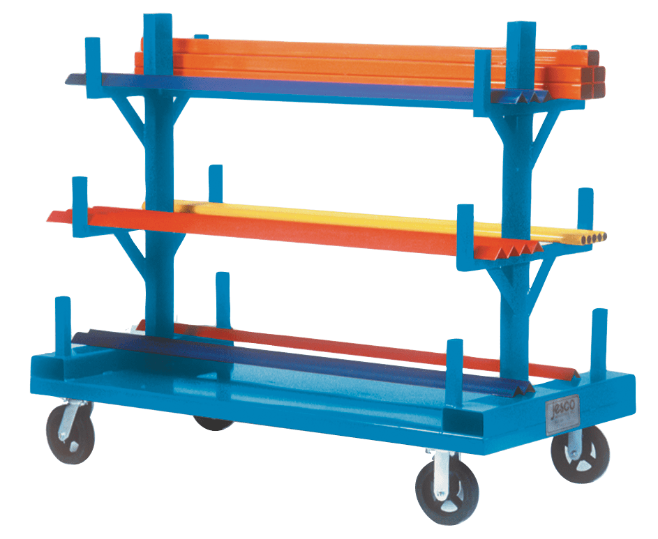 large material rack with casters