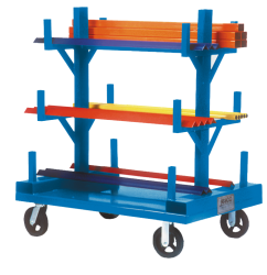 material handling cart with racks