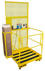 work platform with shelf for industrial applications