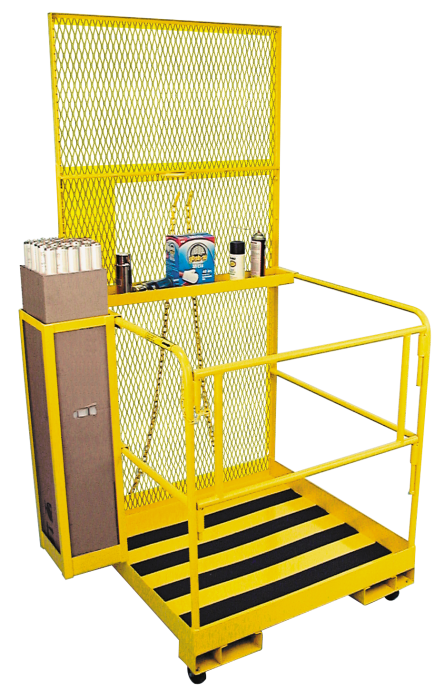 work platform with shelf for industrial applications